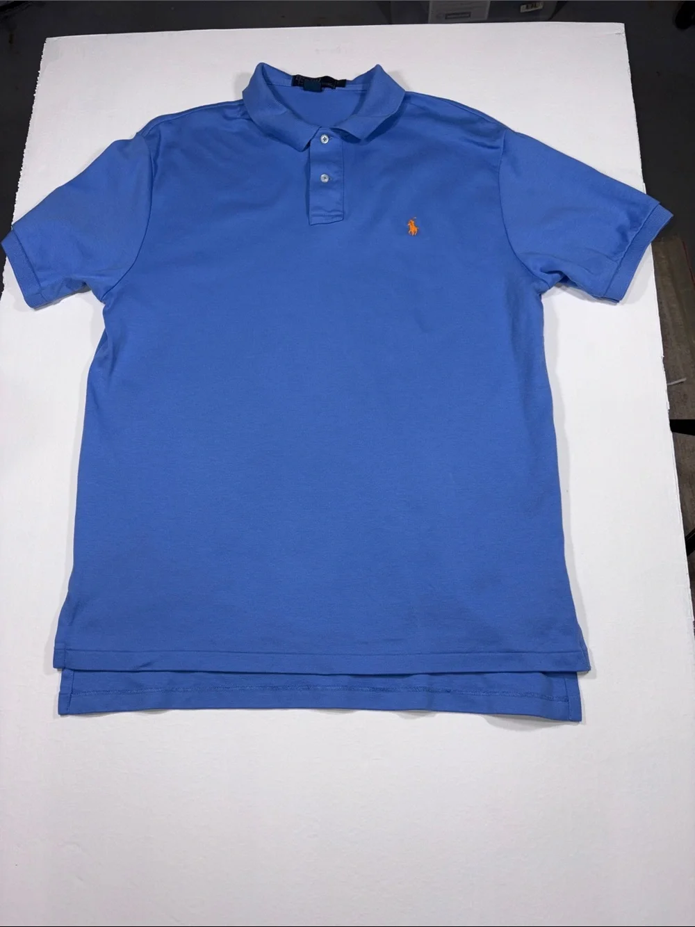 Polo by Ralph Lauren Blue Polo with Orange Pony Logo